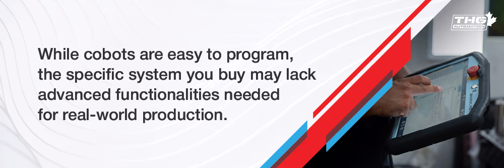 Cobots Easy Program Lack Advanced Functionality